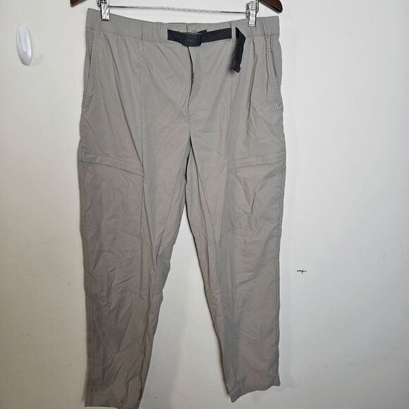 L.L. Bean 30"inseam Pathfinder Ripstop Nylon Cargo Pants Hiking Travel Belted Me